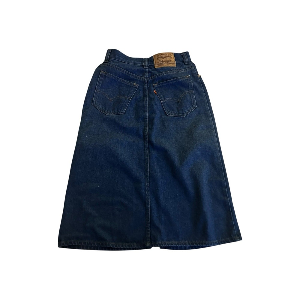 Levi's Dark Blue Denim Midi Skirt